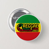 Reggae Music mit positiven Zitaten Button (Vorne & Hinten)