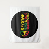 Reggae Music mit positiven Zitaten Wandteppich (Vorderseite)
