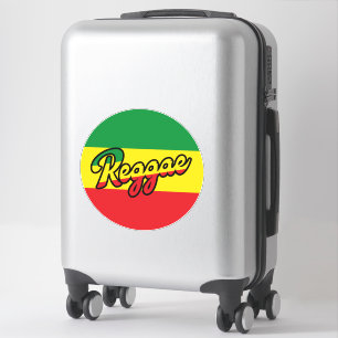 Reggae Music mit Reggae Flaggenfarben Aufkleber