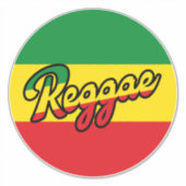 Reggae Music mit Reggae Flaggenfarben Aufkleber (Vorderseite)