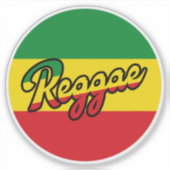 Reggae Music mit Reggae Flaggenfarben Aufkleber (Vorderseite)