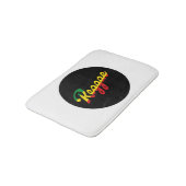 Reggae Music mit Reggae Flaggenfarben Badematte (Schrägansicht)