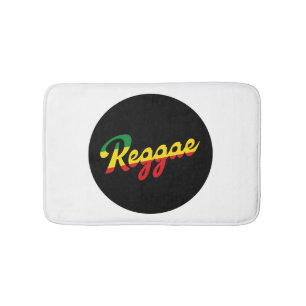 Reggae Music mit Reggae Flaggenfarben Badematte