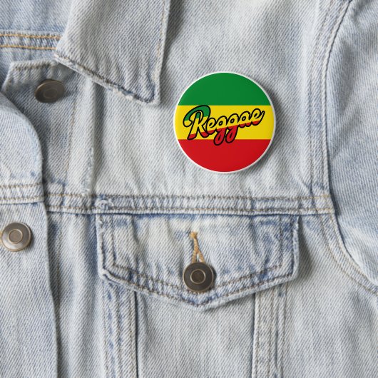 Reggae Music mit Reggae Flaggenfarben Button (Beispiel)