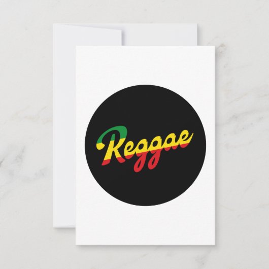 Reggae Music mit Reggae Flaggenfarben Karte (Vorderseite)