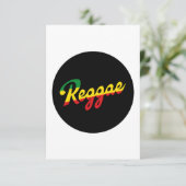 Reggae Music mit Reggae Flaggenfarben Karte (Stehend Vorderseite)