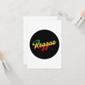 Reggae Music mit Reggae Flaggenfarben Karte (Vorderseite/Rückseite Beispiel)