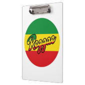 Reggae Music mit Reggae Flaggenfarben Klemmbrett (Links)