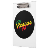 Reggae Music mit Reggae Flaggenfarben Klemmbrett (Links)