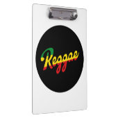 Reggae Music mit Reggae Flaggenfarben Klemmbrett (Rechts)
