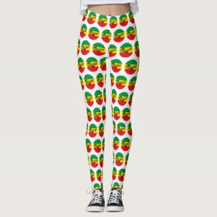 Reggae Music mit Reggae Flaggenfarben Leggings