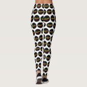 Reggae Music mit Reggae Flaggenfarben Leggings (Rückseite)