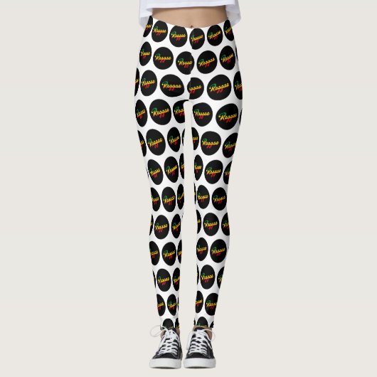 Reggae Music mit Reggae Flaggenfarben Leggings (Vorderseite)