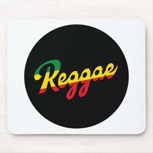 Reggae Music mit Reggae Flaggenfarben Mousepad (Vorne)