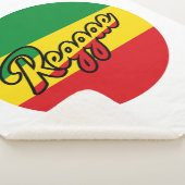 Reggae Music mit Reggae Flaggenfarben Sherpadecke (3/4)
