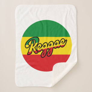 Reggae Music mit Reggae Flaggenfarben Sherpadecke
