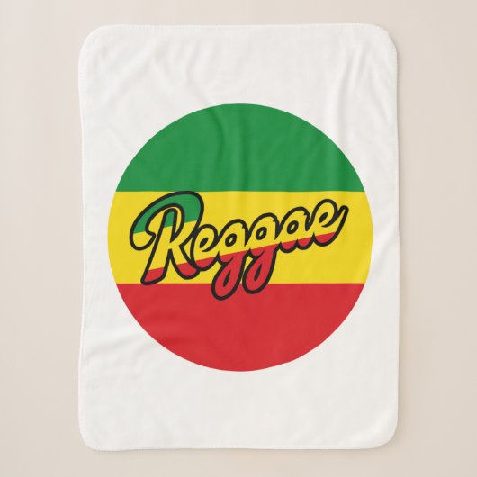 Reggae Music mit Reggae Flaggenfarben Sherpadecke (Vorderseite)
