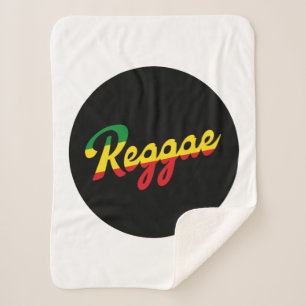 Reggae Music mit Reggae Flaggenfarben Sherpadecke