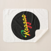 Reggae Music mit Reggae Flaggenfarben Sherpadecke (Vorderseite (Horizontal))