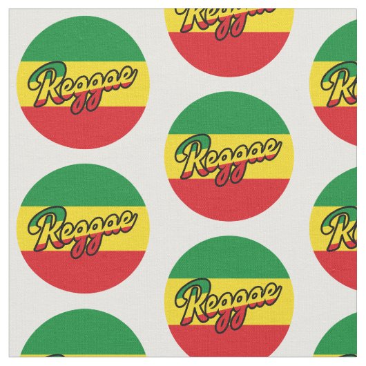 Reggae Music mit Reggae Flaggenfarben Stoff (Nahaufnahme)