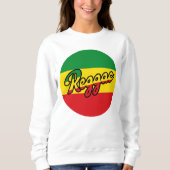 Reggae Music mit Reggae Flaggenfarben Sweatshirt (Vorderseite)