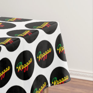 Reggae Music mit Reggae-Flaggenfarben Tischdecke