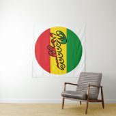 Reggae Music mit Reggae Flaggenfarben Wandteppich (Beispiel (Horizontal))
