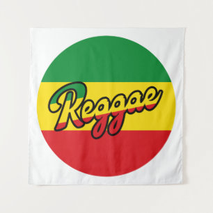 Reggae Music mit Reggae Flaggenfarben Wandteppich
