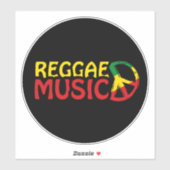 Reggae Music - model2b circle-black Aufkleber (Blatt)