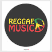 Reggae Music - model2b circle-black Aufkleber (Blatt)