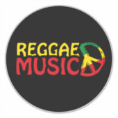 Reggae Music - model2b circle-black Aufkleber (Vorderseite)