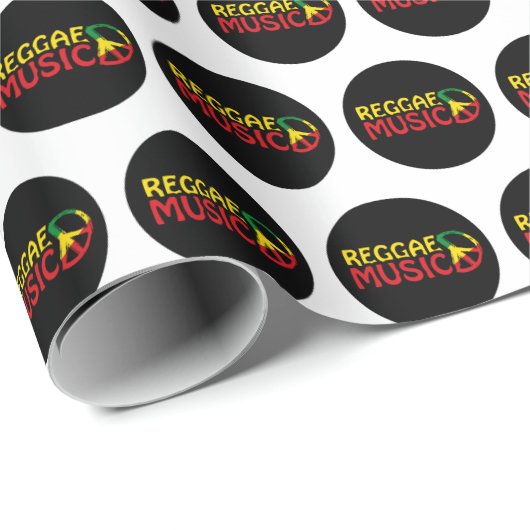 Reggae Music - model2b circle-black Geschenkpapier (Rolleneckpunkt)