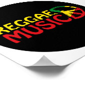 Reggae Music - model2b circle-black Poster (Ecke)