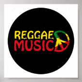 Reggae Music - model2b circle-black Poster (Vorne)