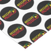 Reggae Music - model2b circle-black Tischdecke (Schrägansicht)