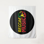Reggae Music - model2b circle-black Wandteppich (Vorderseite)