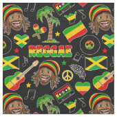 Reggae Music Pattern Stoff (Nahaufnahme)