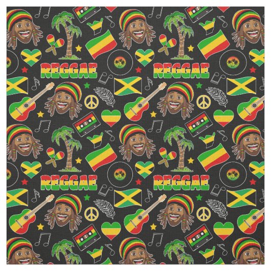 Reggae Music Pattern Stoff (Muster)
