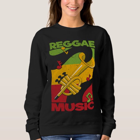 Reggae Music Rastafari Rasta Jamaica Reggae Sweatshirt (Vorderseite)