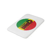 Reggae Music, Reggae Art mit Friedenssymbol Badematte (Schrägansicht)