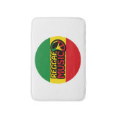 Reggae Music, Reggae Art mit Friedenssymbol Badematte (Vorderseite Vertikal)
