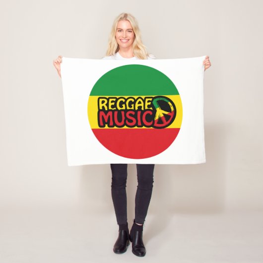 Reggae Music, Reggae Art mit Friedenssymbol Fleecedecke (Beispiel)