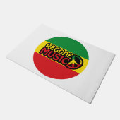 Reggae Music, Reggae Art mit Friedenssymbol Fußmatte (Schrägansicht)