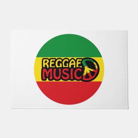 Reggae Music, Reggae Art mit Friedenssymbol Fußmatte (Vorderseite)
