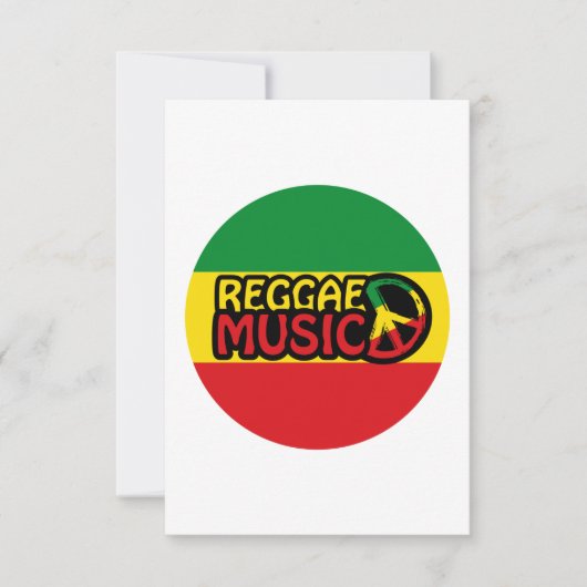 Reggae Music, Reggae Art mit Friedenssymbol Karte (Vorderseite)