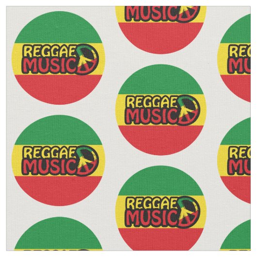 Reggae Music, Reggae Art mit Friedenssymbol Stoff (Nahaufnahme)