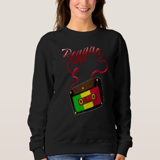 Reggae Music Retro Cassette Tape Jamaica Rasta Reg Sweatshirt (Vorderseite)