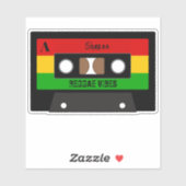 Reggae Music Retro Rasta Cassette Tape Aufkleber (Blatt)