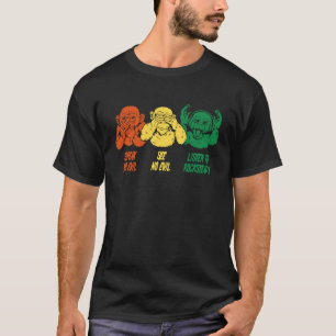 Reggae music Sprichwort Drei weise Affen Rockstead T-Shirt