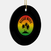 Reggae Music Vinyl Record Christmas Keramik Ornament (Rechts)